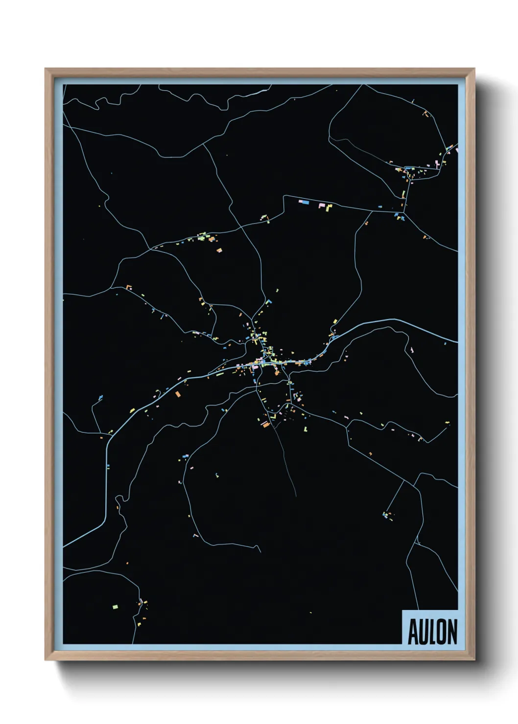 Une affiche de carte sur Aulon