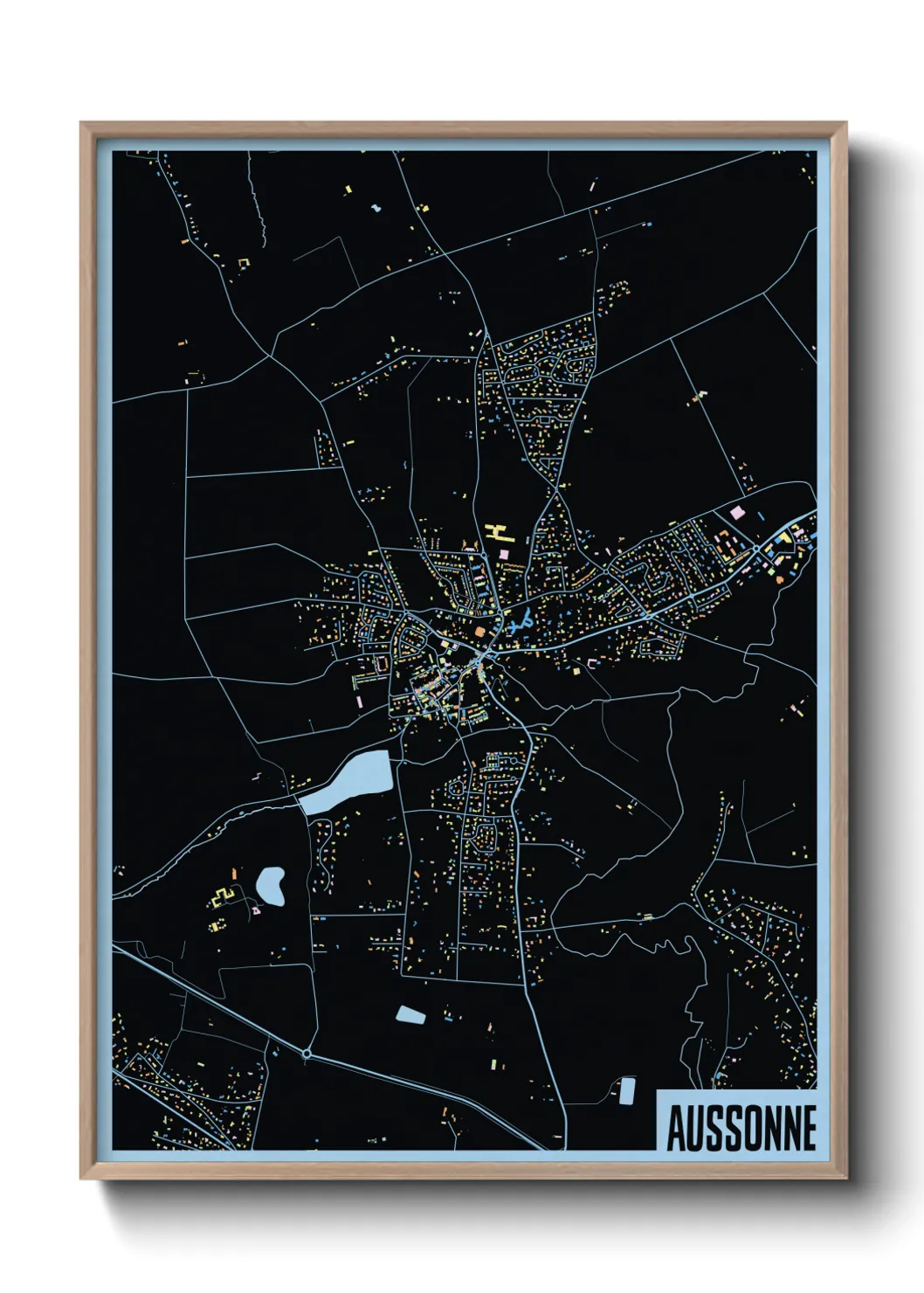 Une affiche de carte sur Aussonne