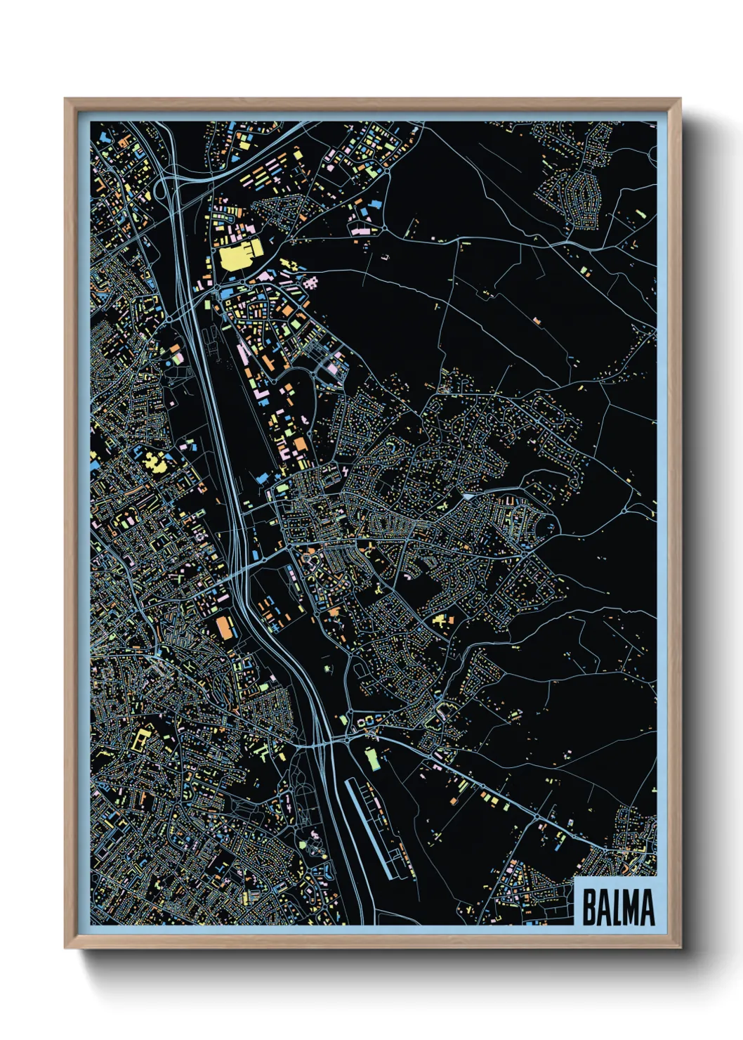 Une affiche de carte sur Balma