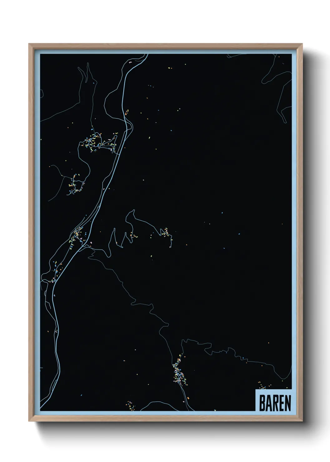 Une affiche de carte sur Baren