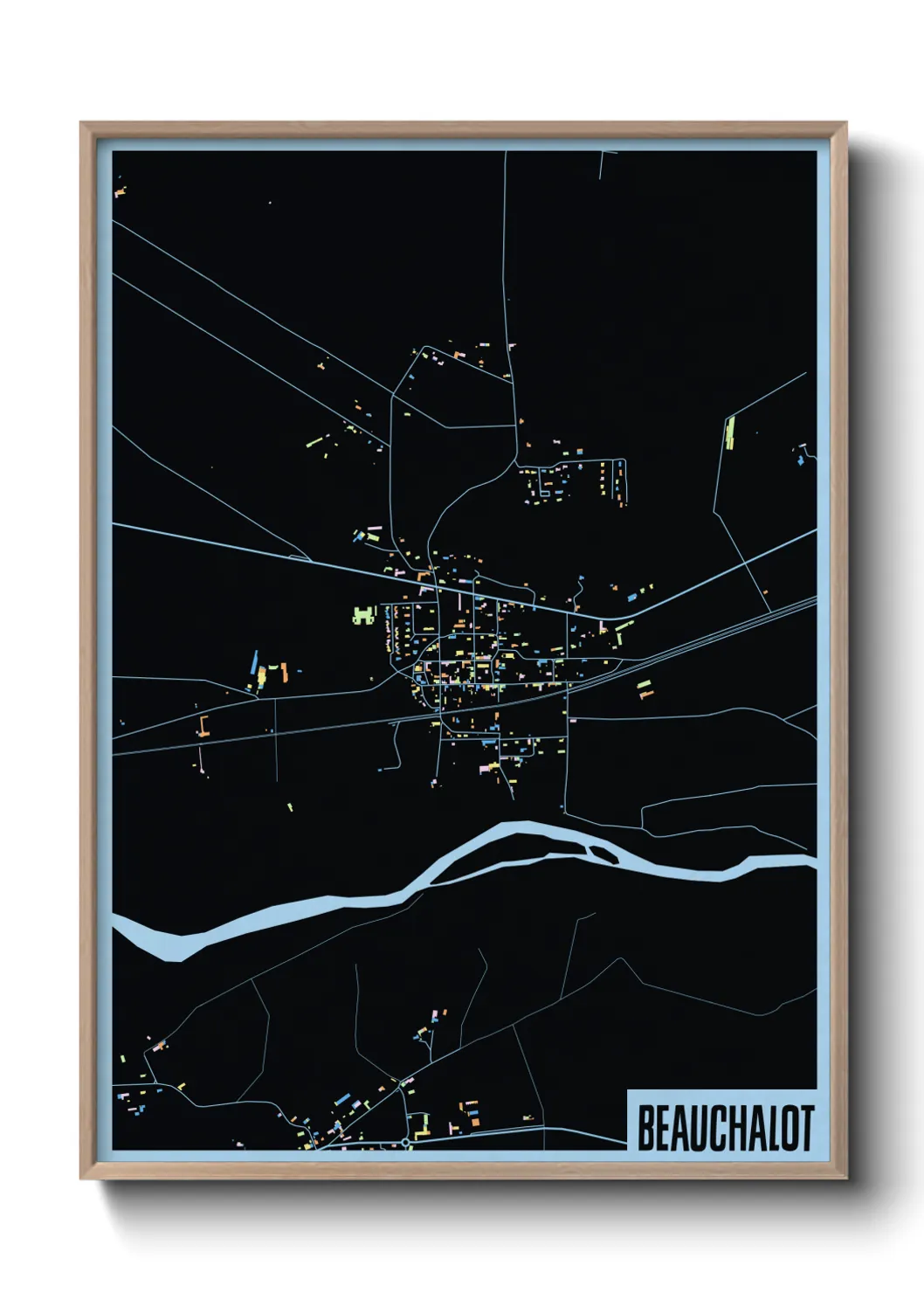 Une affiche de carte sur Beauchalot