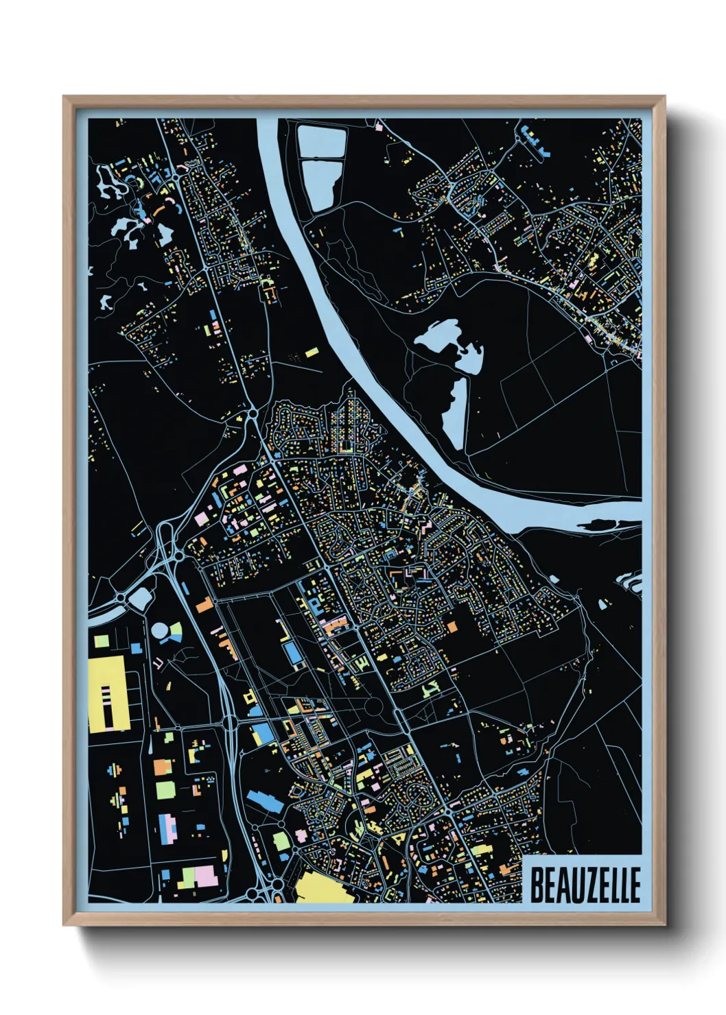 Une affiche de carte sur Beauzelle