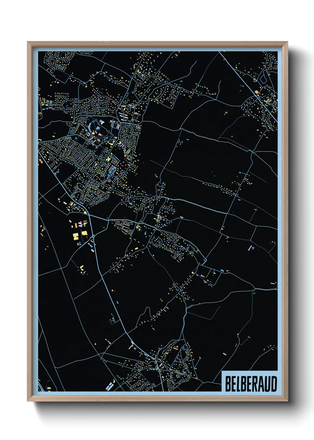 Une affiche de carte sur Belberaud