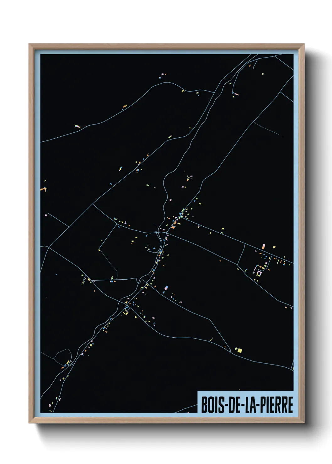 Une affiche de carte sur Bois-de-la-Pierre