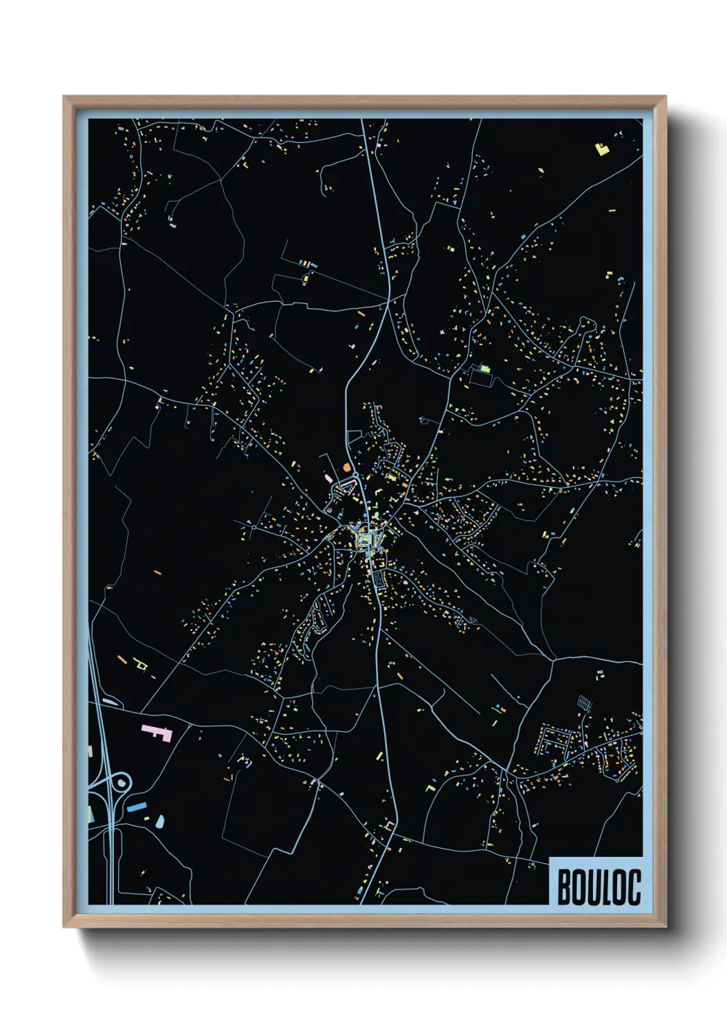 Une affiche de carte sur Bouloc