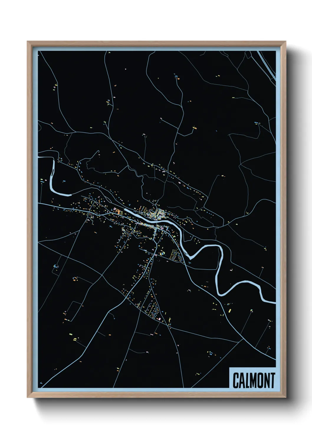 Une affiche de carte sur Calmont