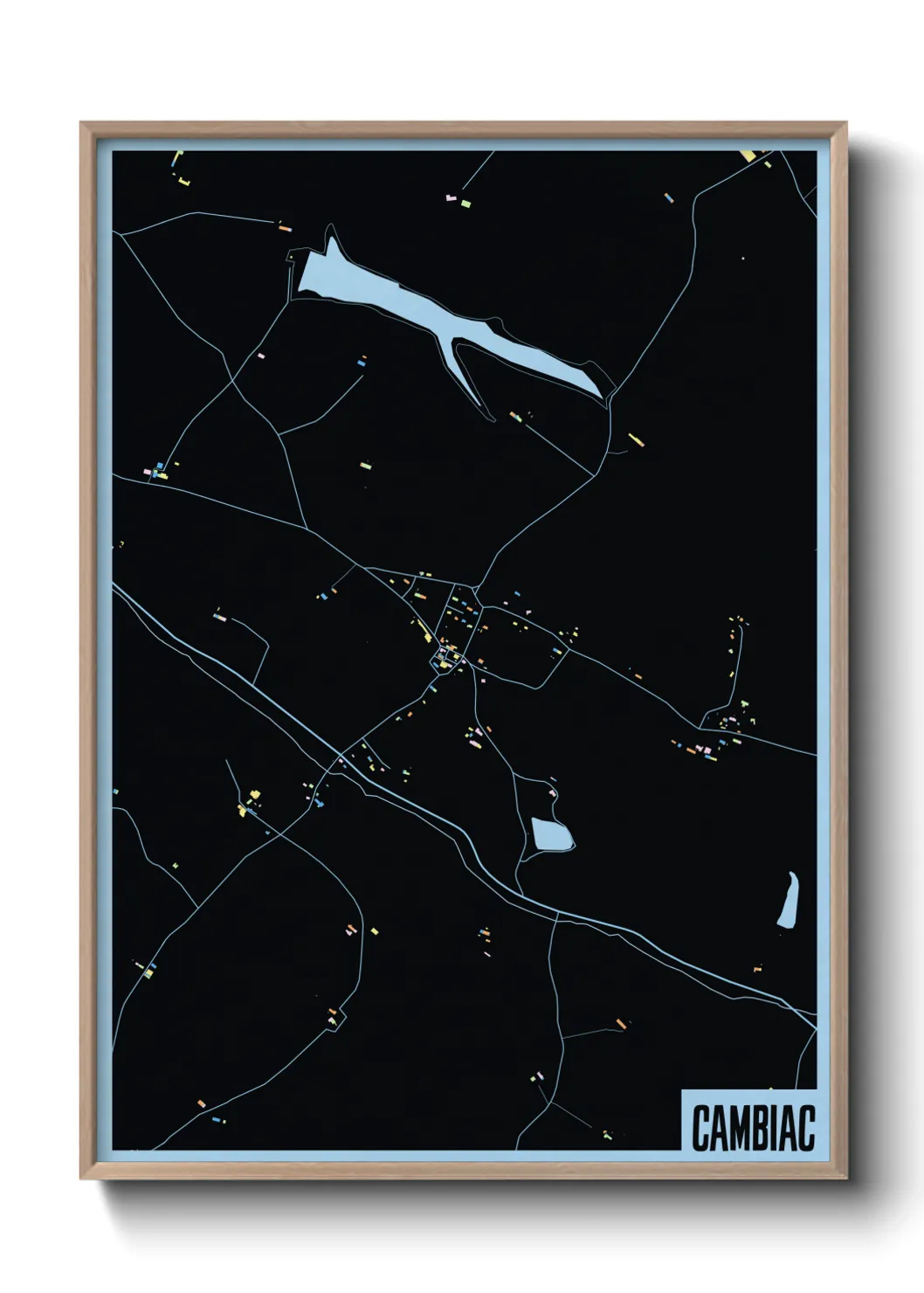 Une affiche de carte sur Cambiac