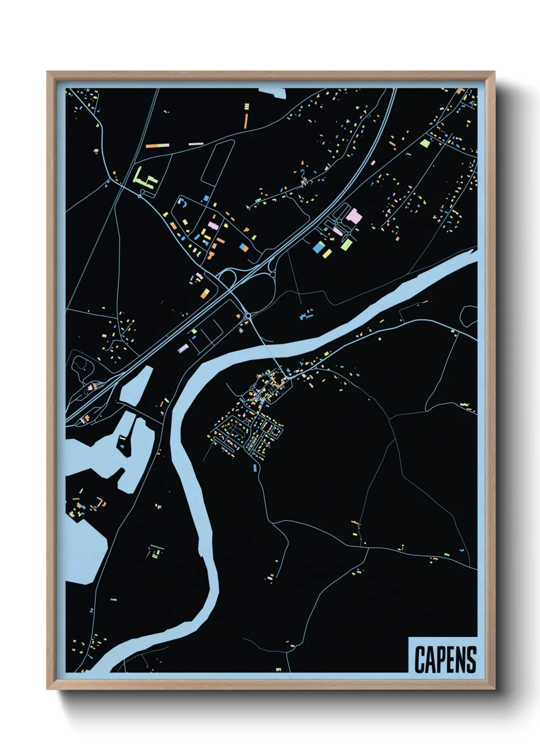 Une affiche de carte sur Capens