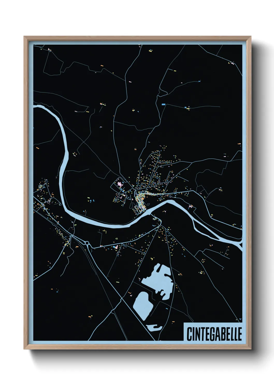 Une affiche de carte sur Cintegabelle