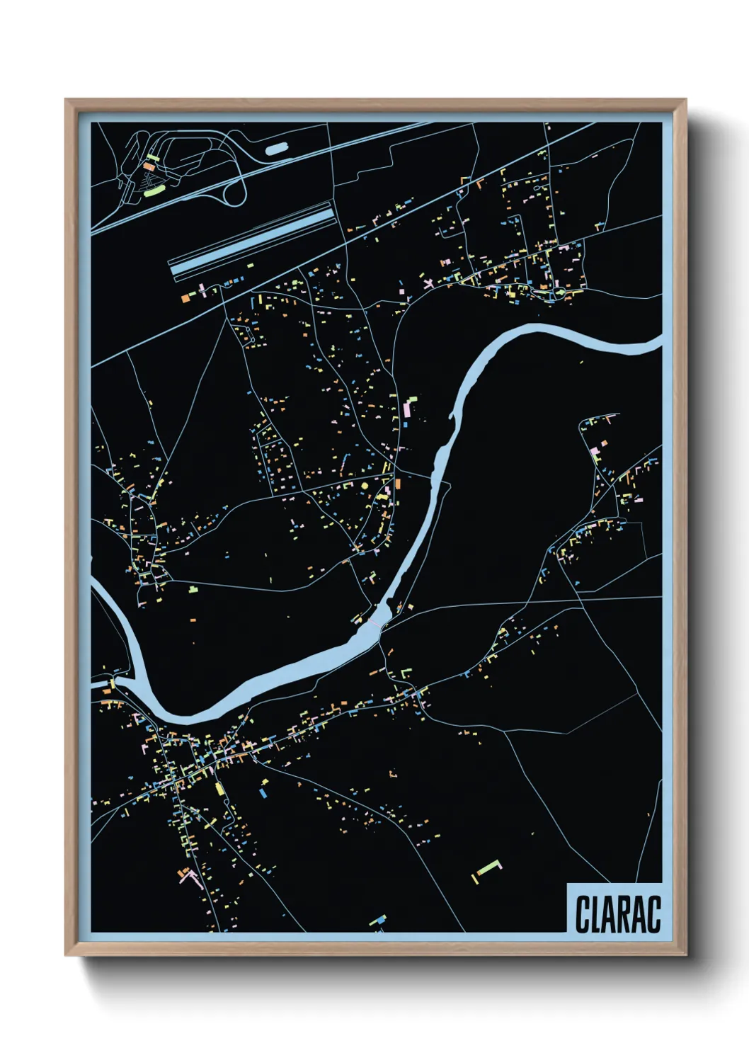 Une affiche de carte sur Clarac