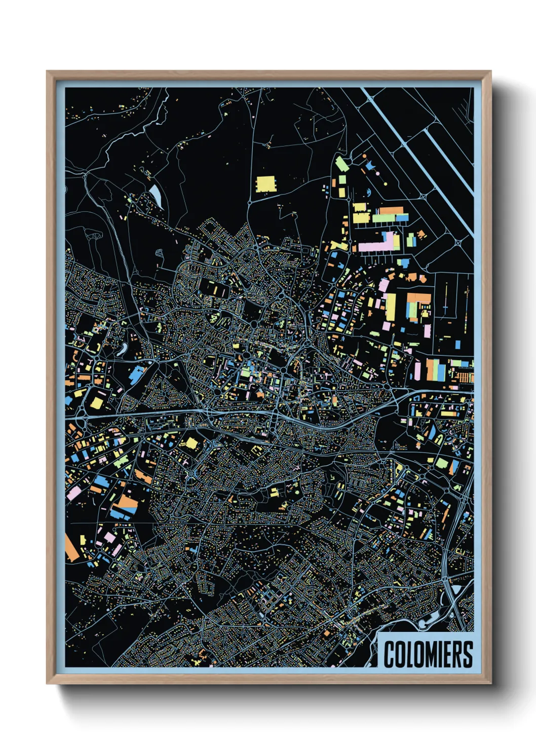 Une affiche de carte sur Colomiers