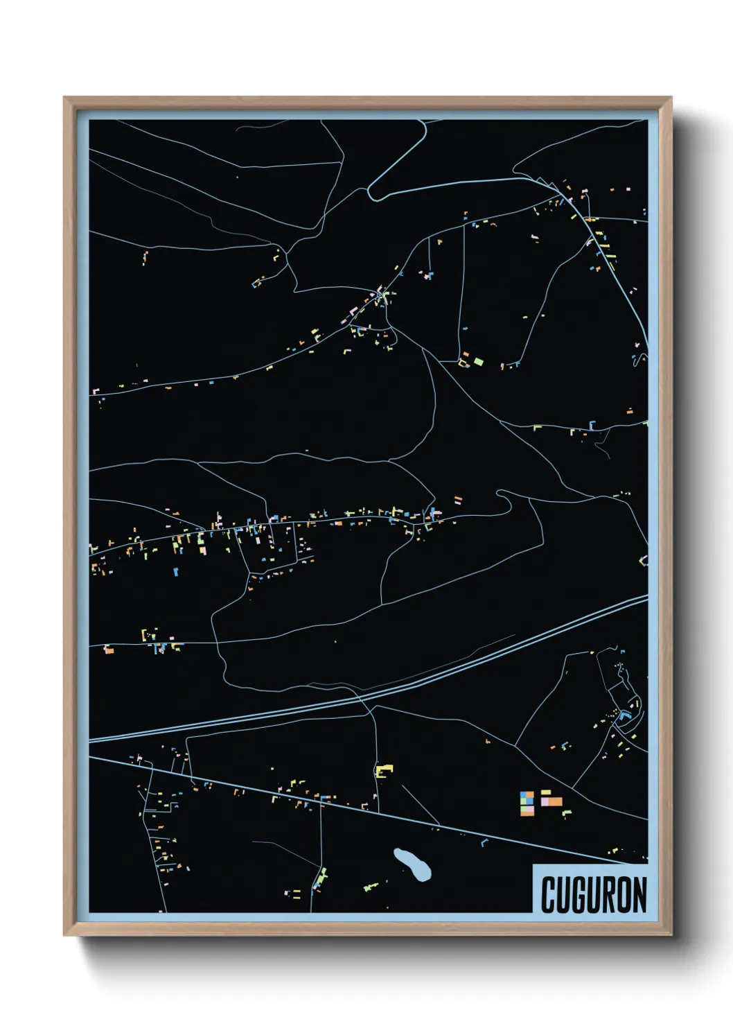 Une affiche de carte sur Cuguron