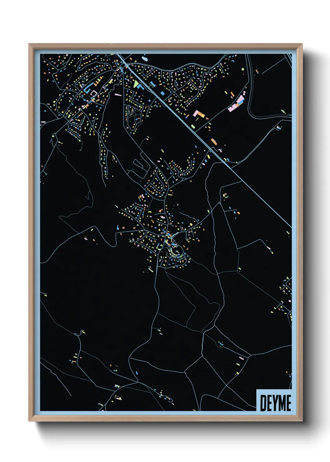 Une affiche de carte sur Deyme