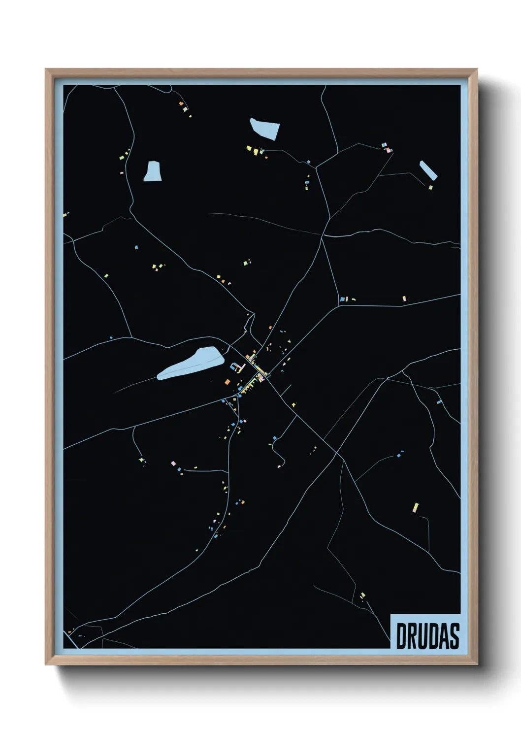 Une affiche de carte sur Drudas