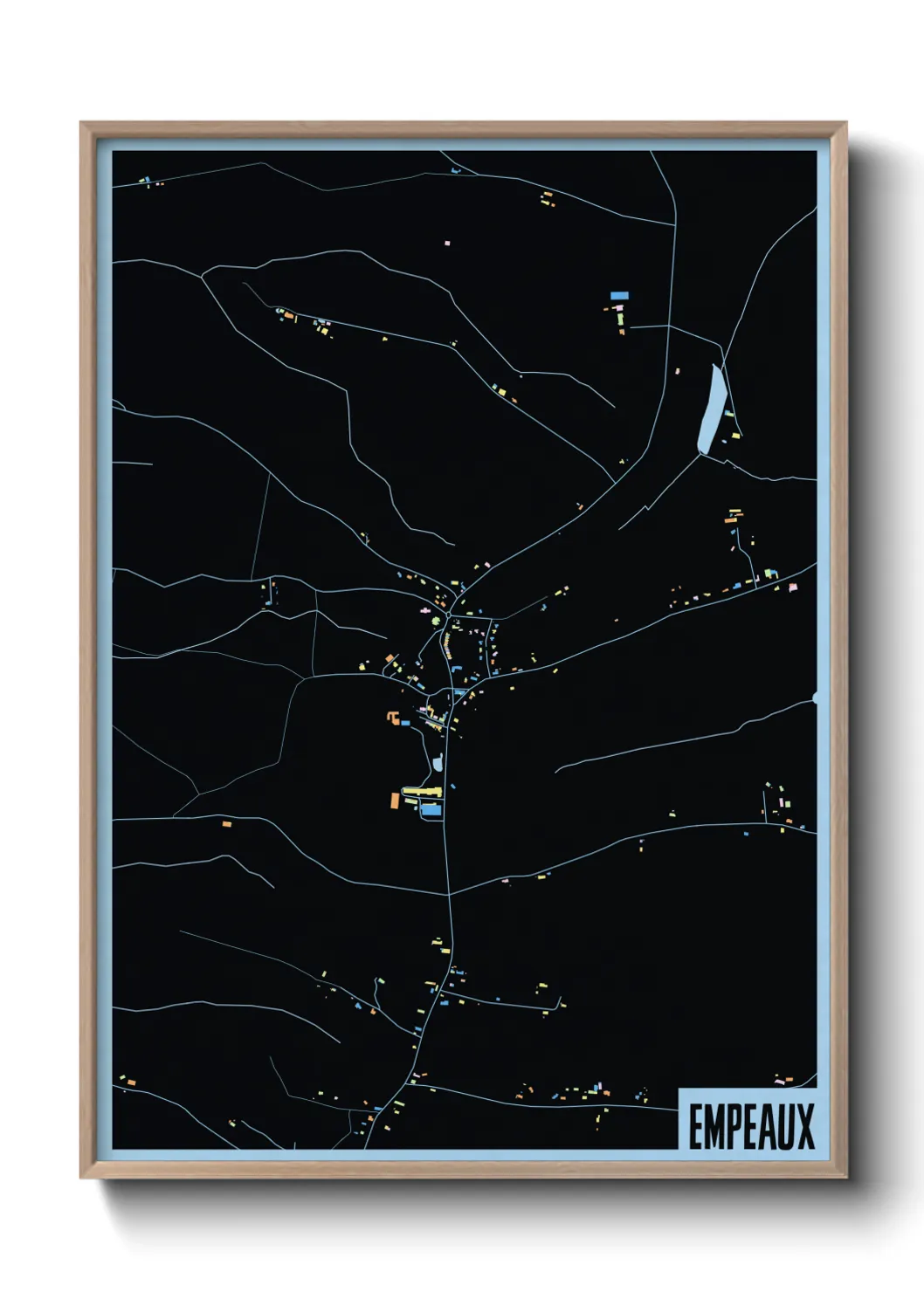 Une affiche de carte sur Empeaux