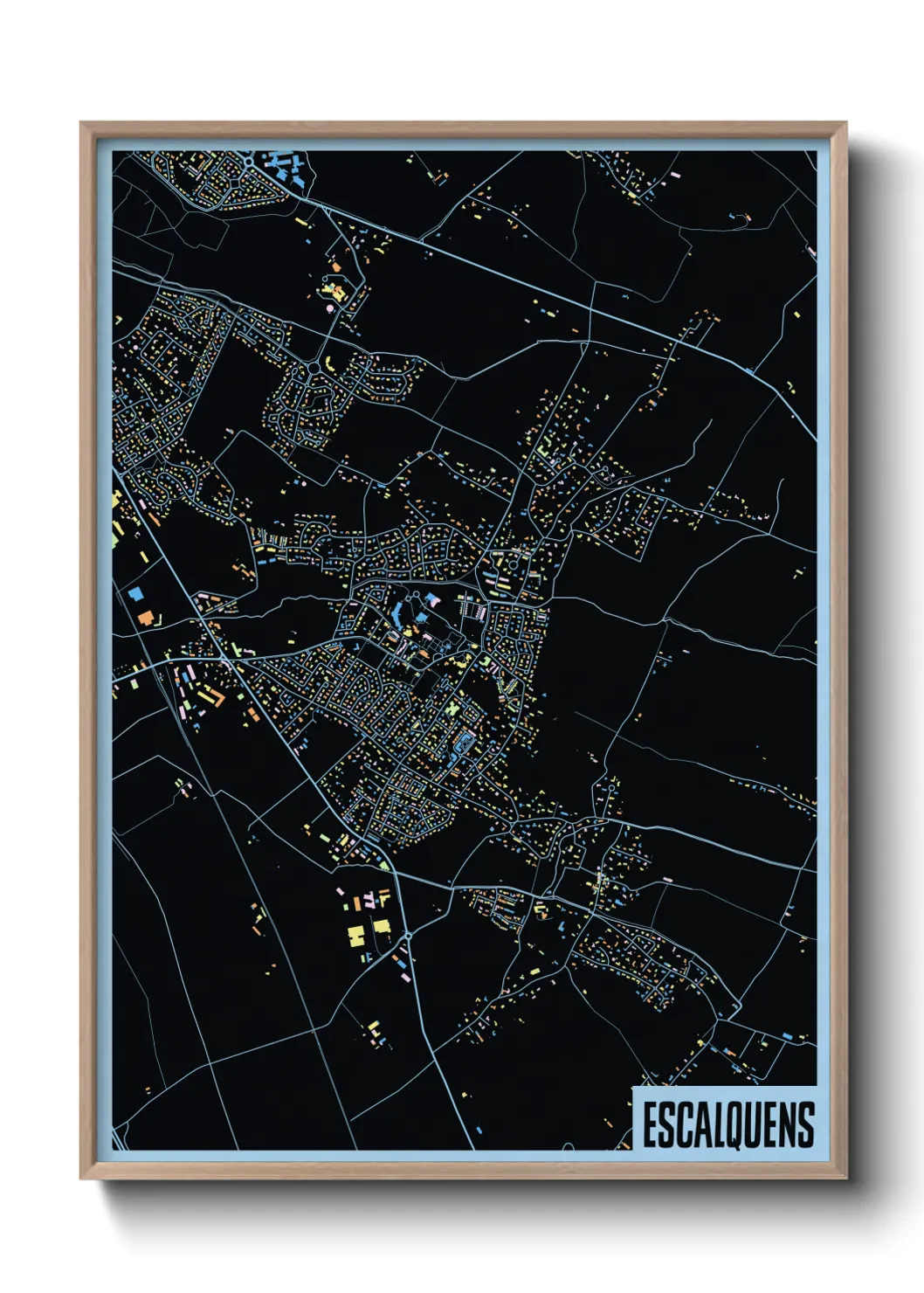 Une affiche de carte sur Escalquens