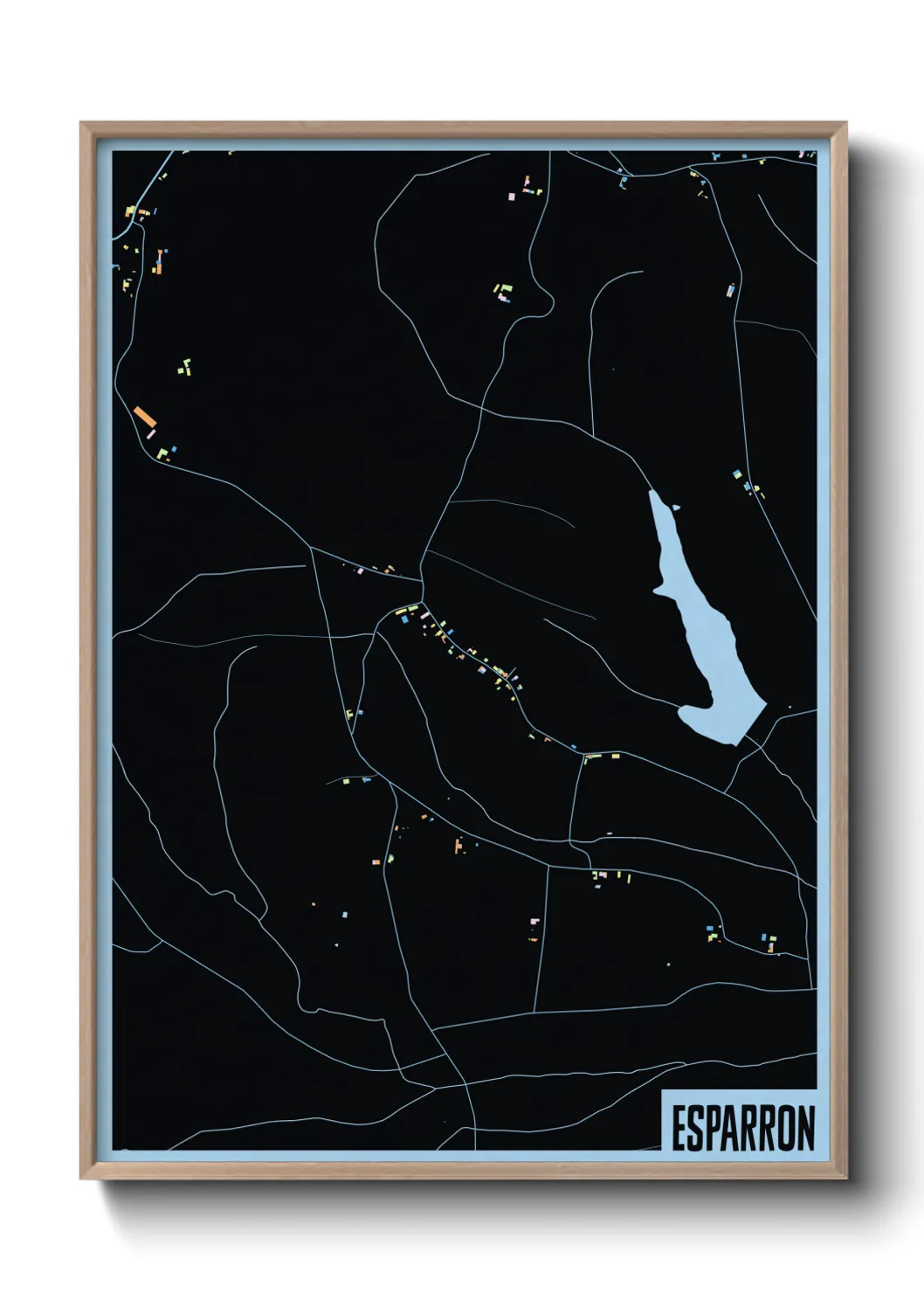 Une affiche de carte sur Esparron