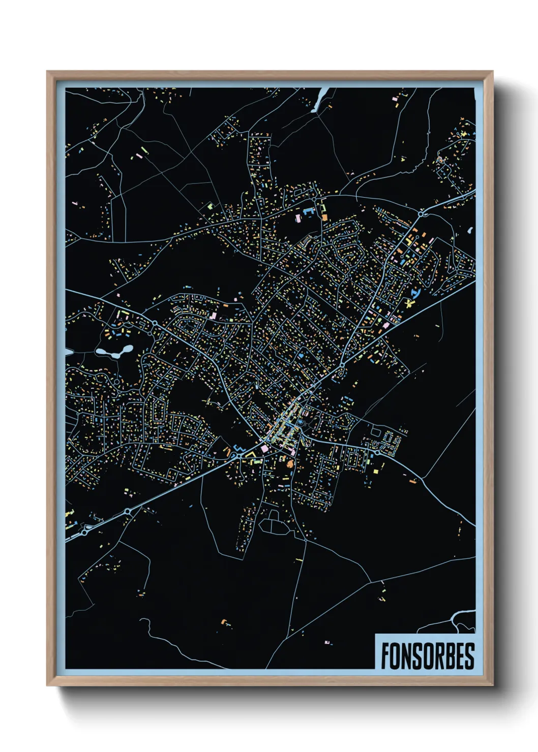 Une affiche de carte sur Fonsorbes