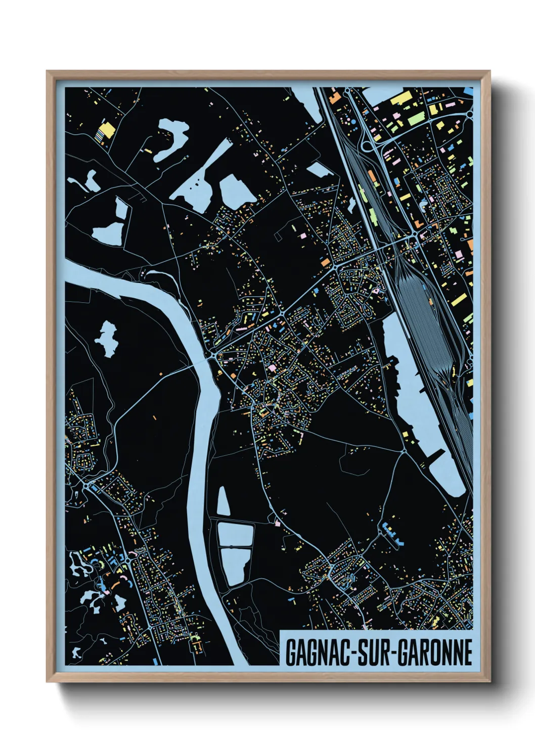 Une affiche de carte sur Gagnac-sur-Garonne