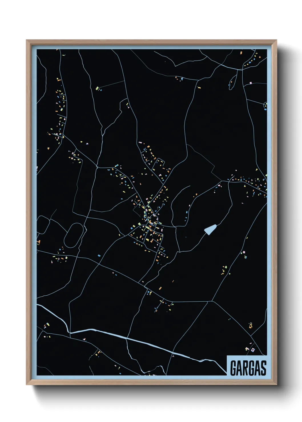 Une affiche de carte sur Gargas