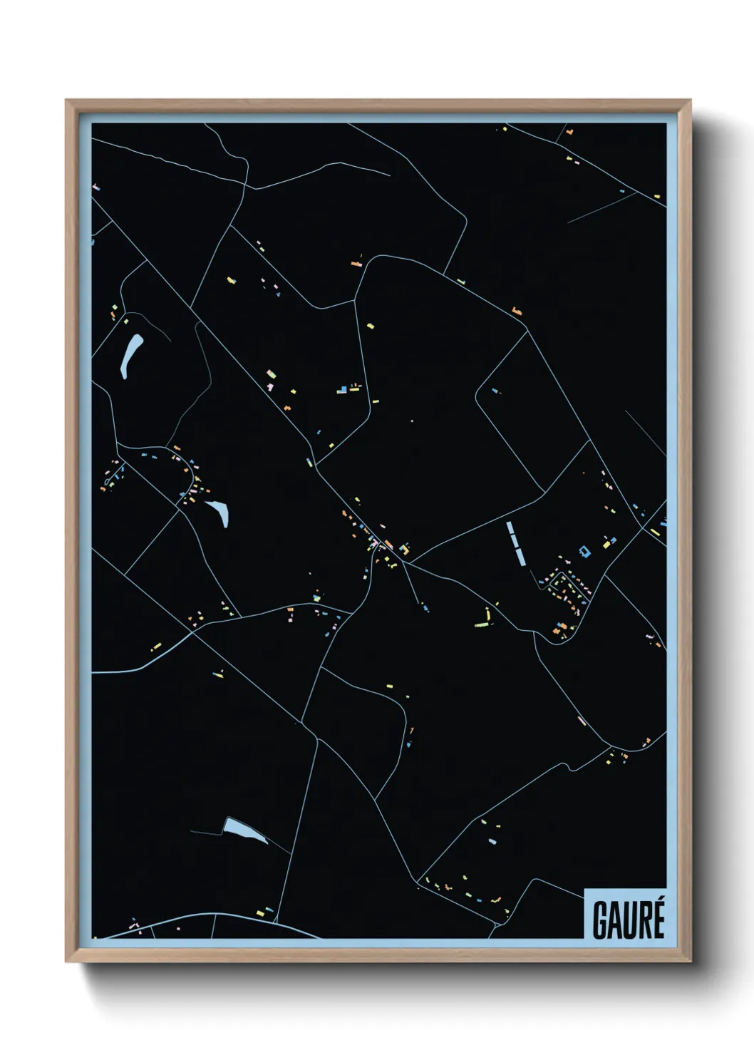 Une affiche de carte sur Gauré