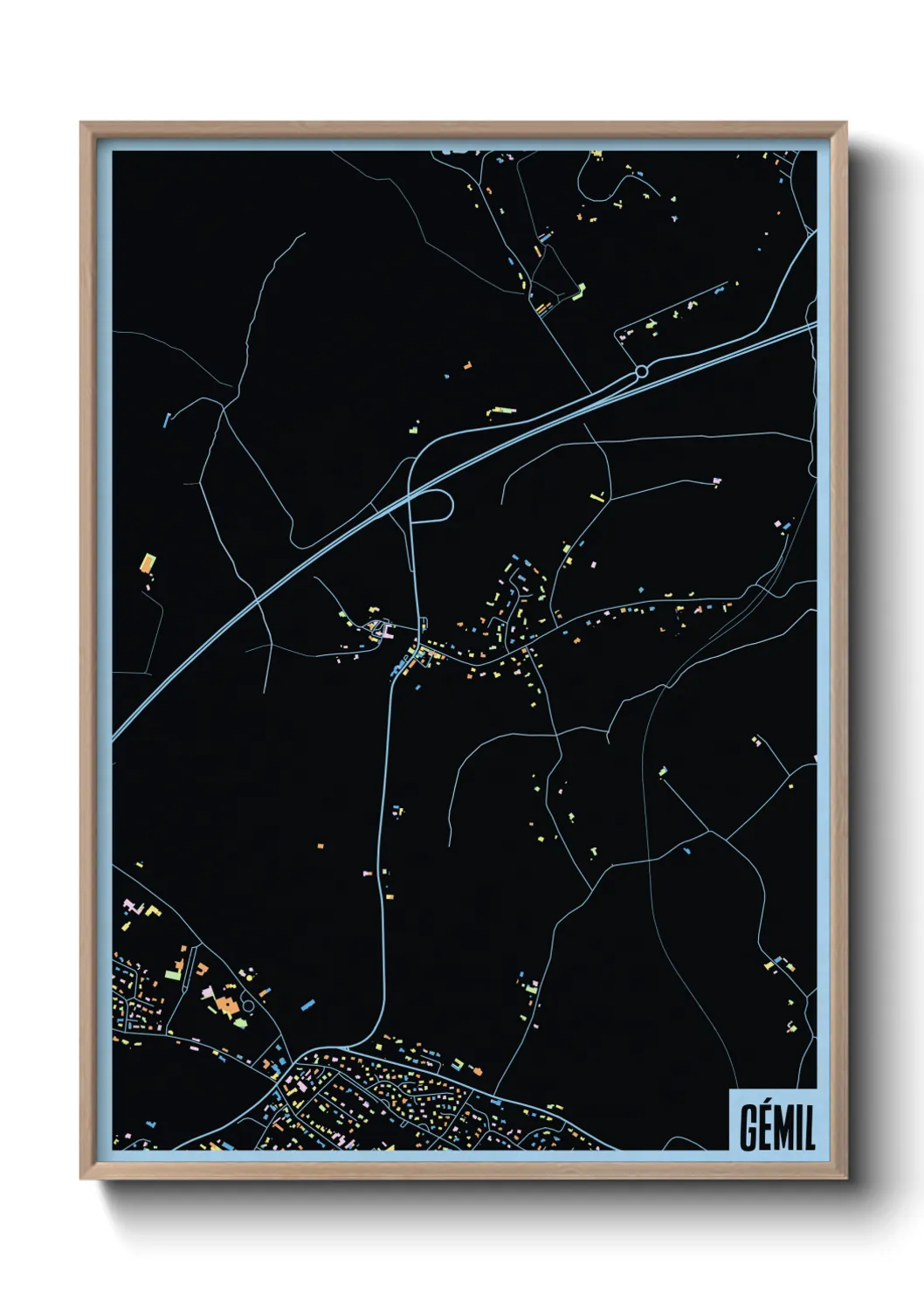 Une affiche de carte sur Gémil