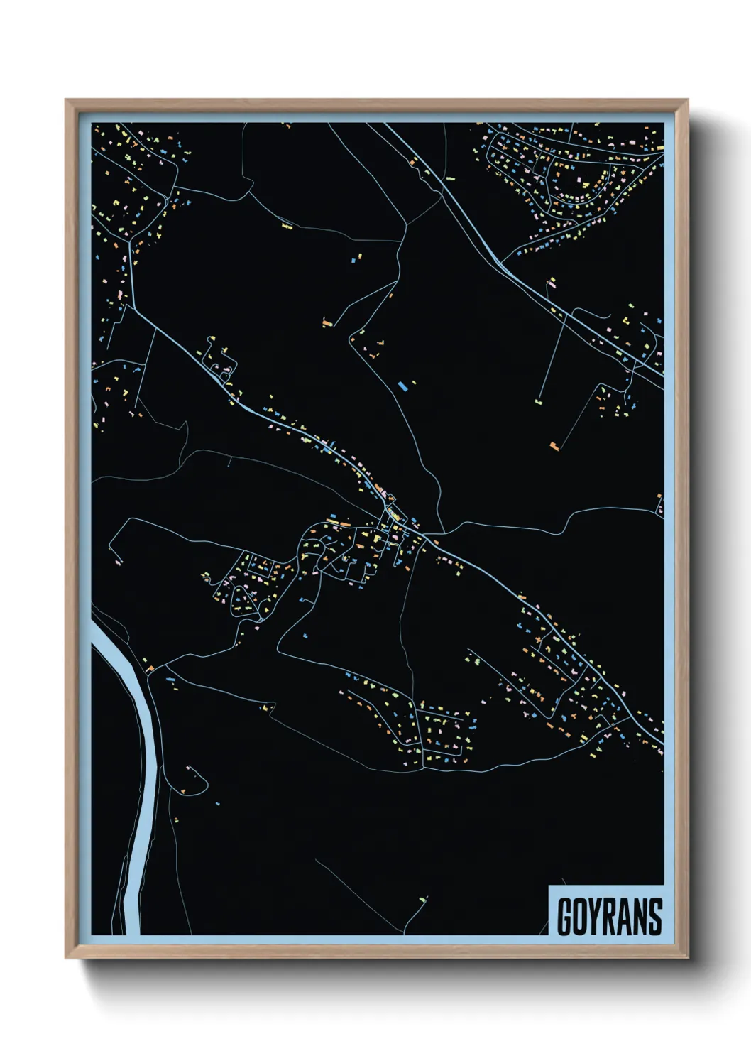 Une affiche de carte sur Goyrans