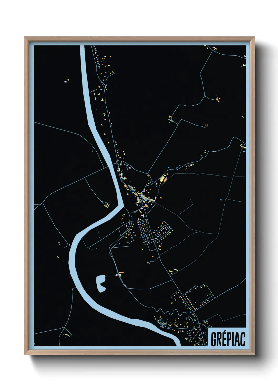 Une affiche de carte sur Grépiac