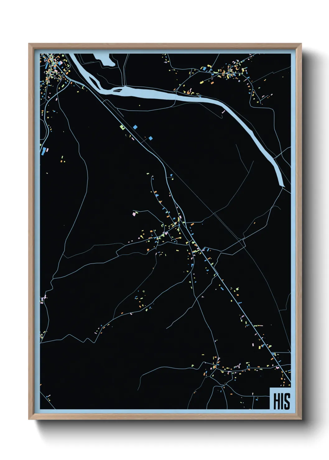 Une affiche de carte sur His