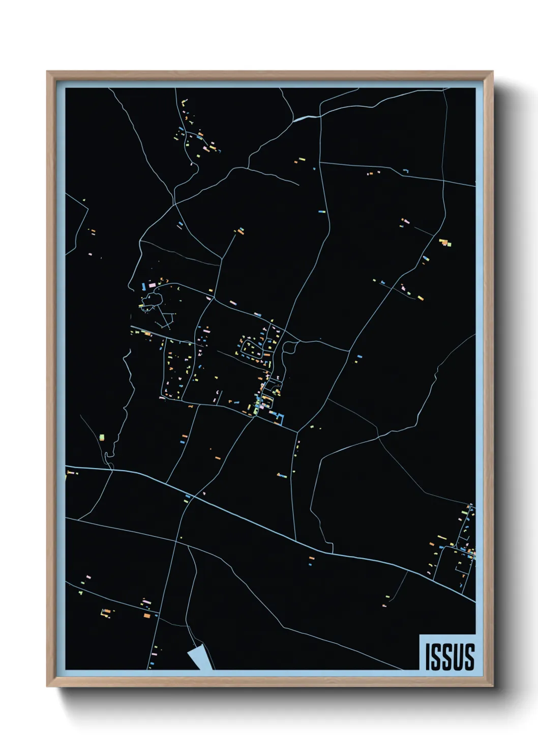 Une affiche de carte sur Issus