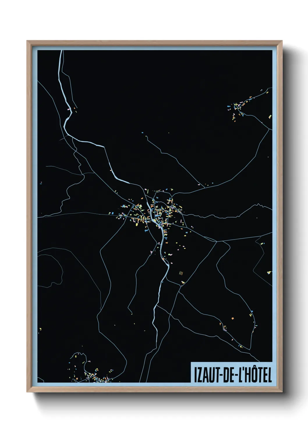 Une affiche de carte sur Izaut-de-l'Hôtel