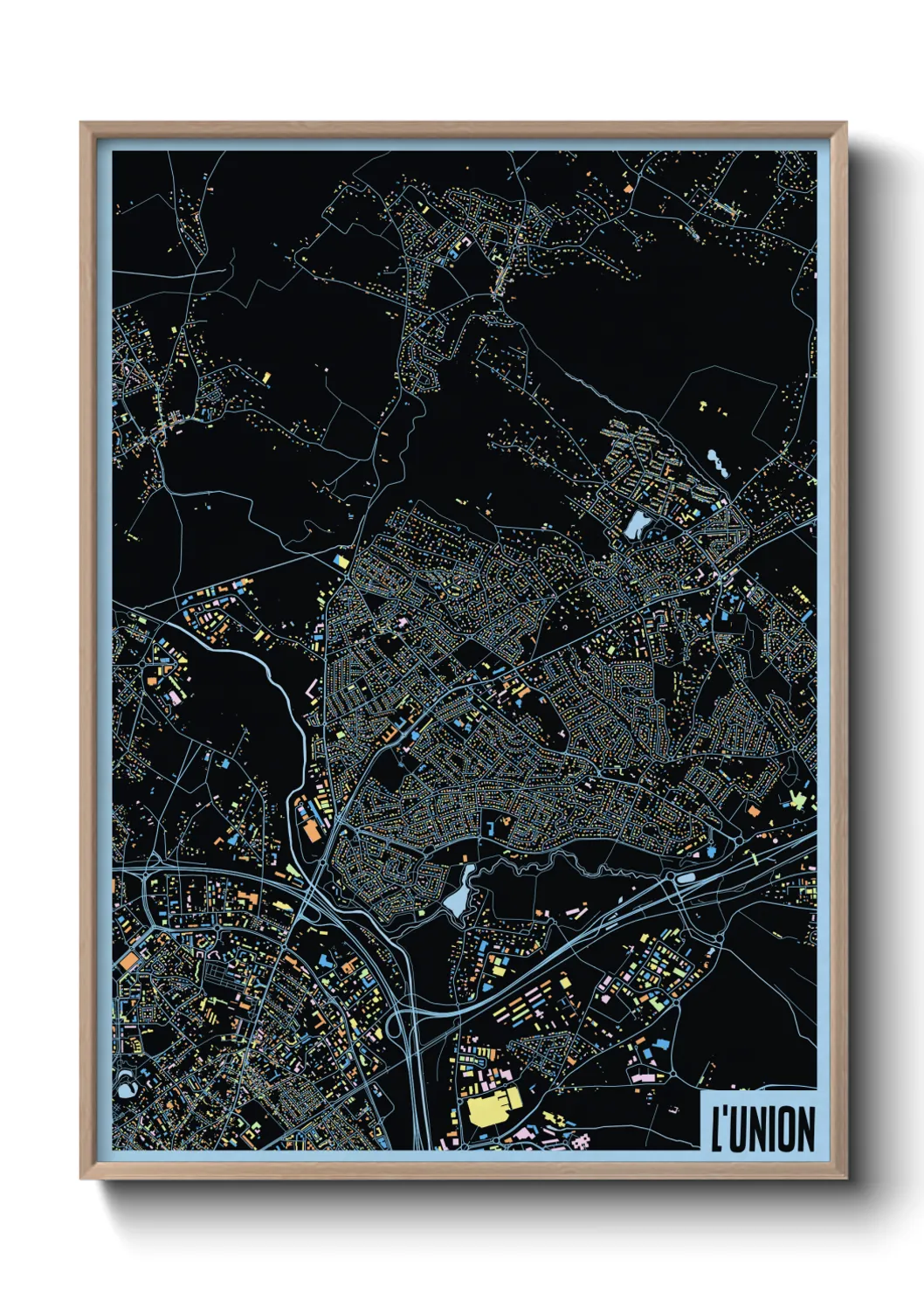 Une affiche de carte sur L'Union