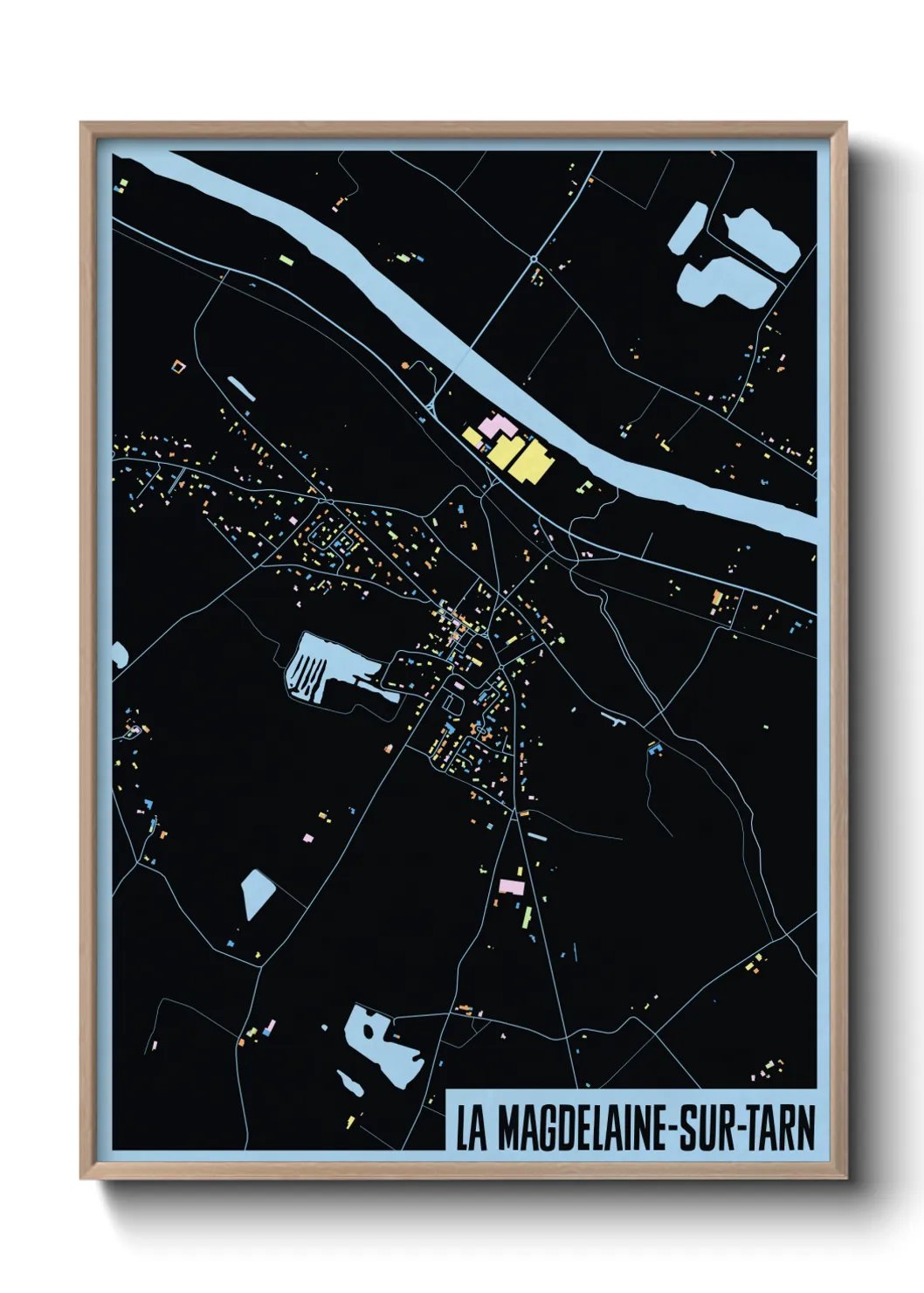 Une affiche de carte sur La Magdelaine-sur-Tarn