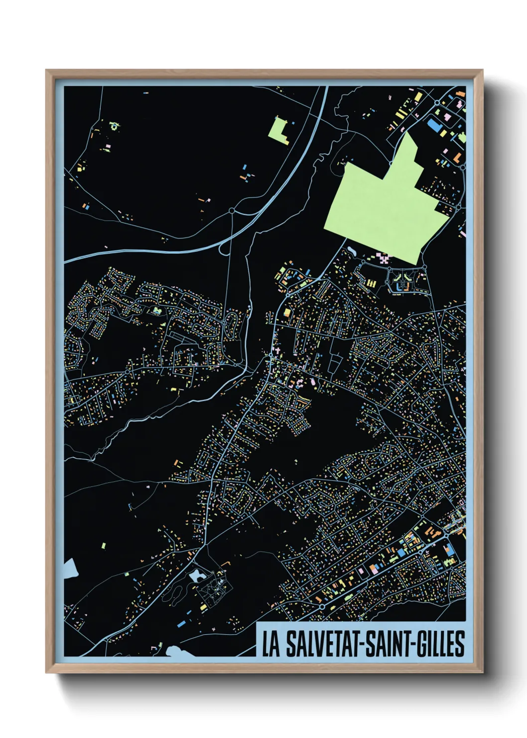 Une affiche de carte sur La Salvetat-Saint-Gilles