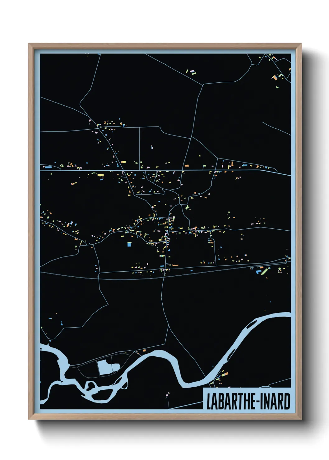 Une affiche de carte sur Labarthe-Inard
