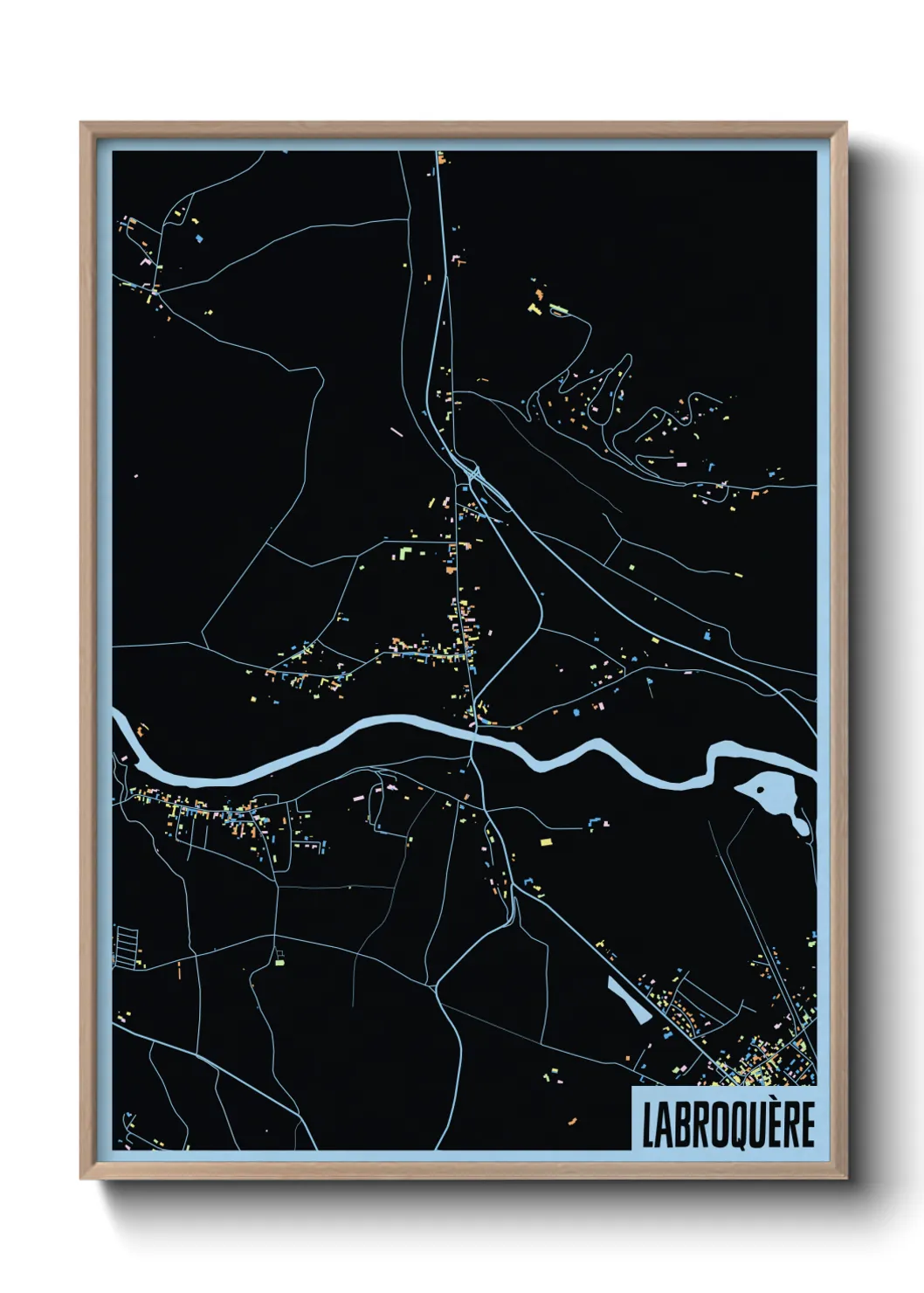 Une affiche de carte sur Labroquère