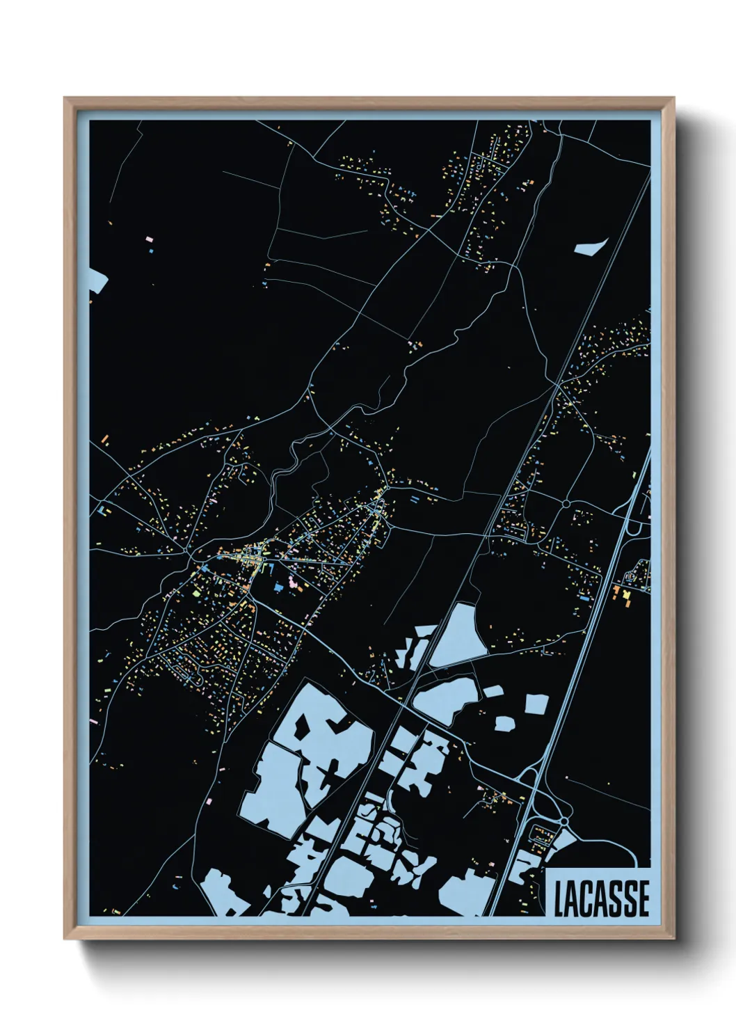 Une affiche de carte sur Lacasse