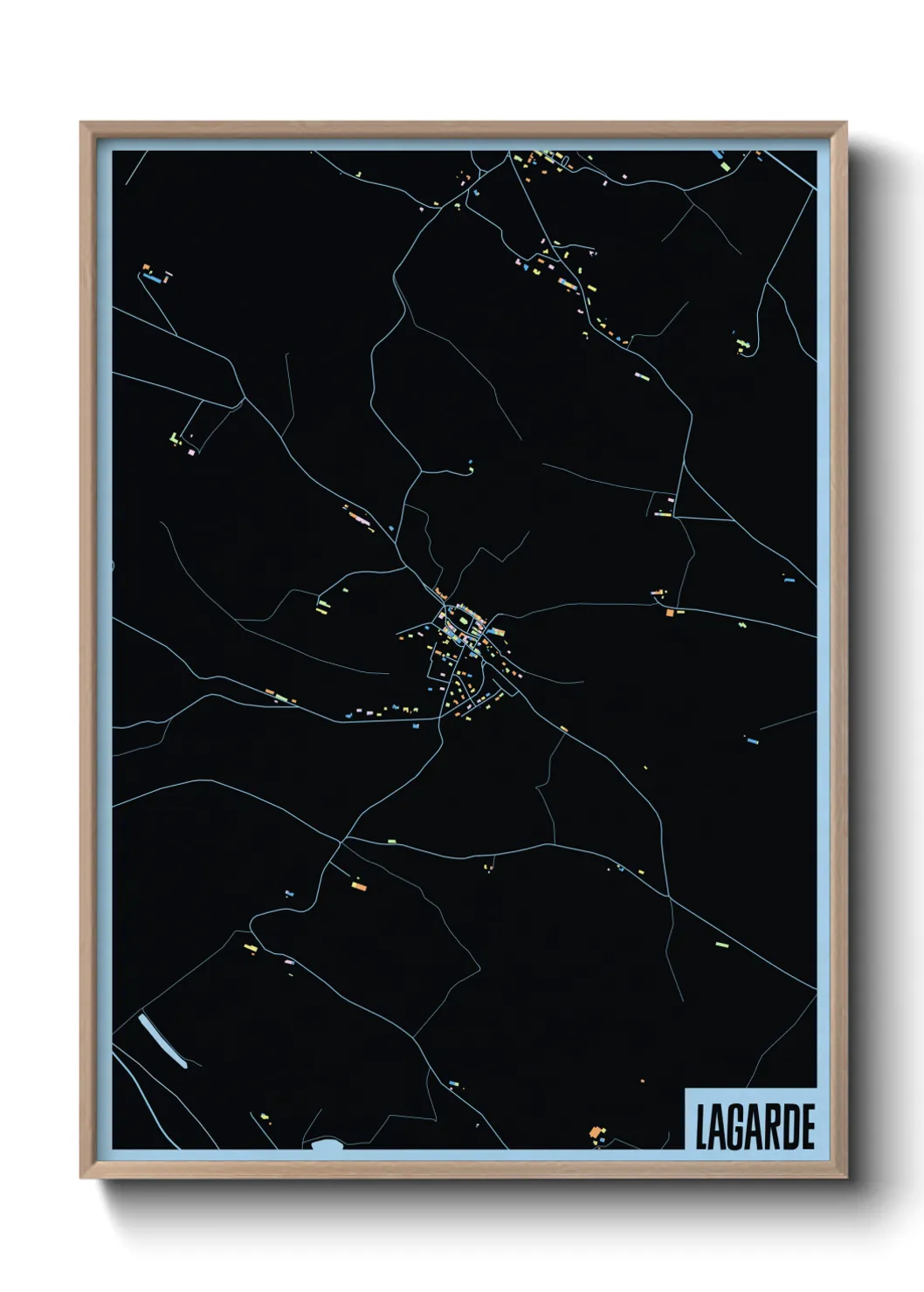 Une affiche de carte sur Lagarde