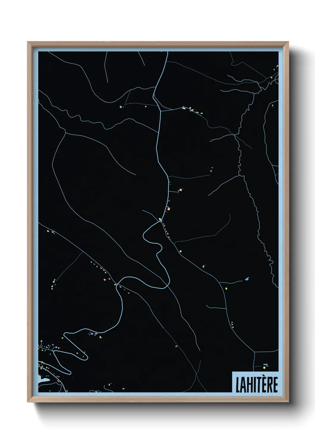 Une affiche de carte sur Lahitère