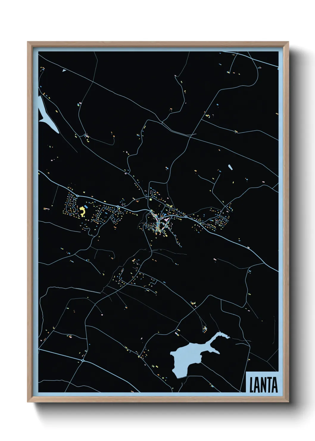 Une affiche de carte sur Lanta