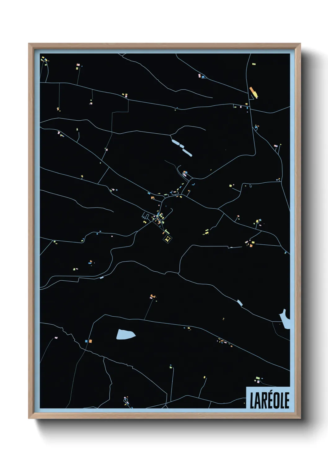 Une affiche de carte sur Laréole