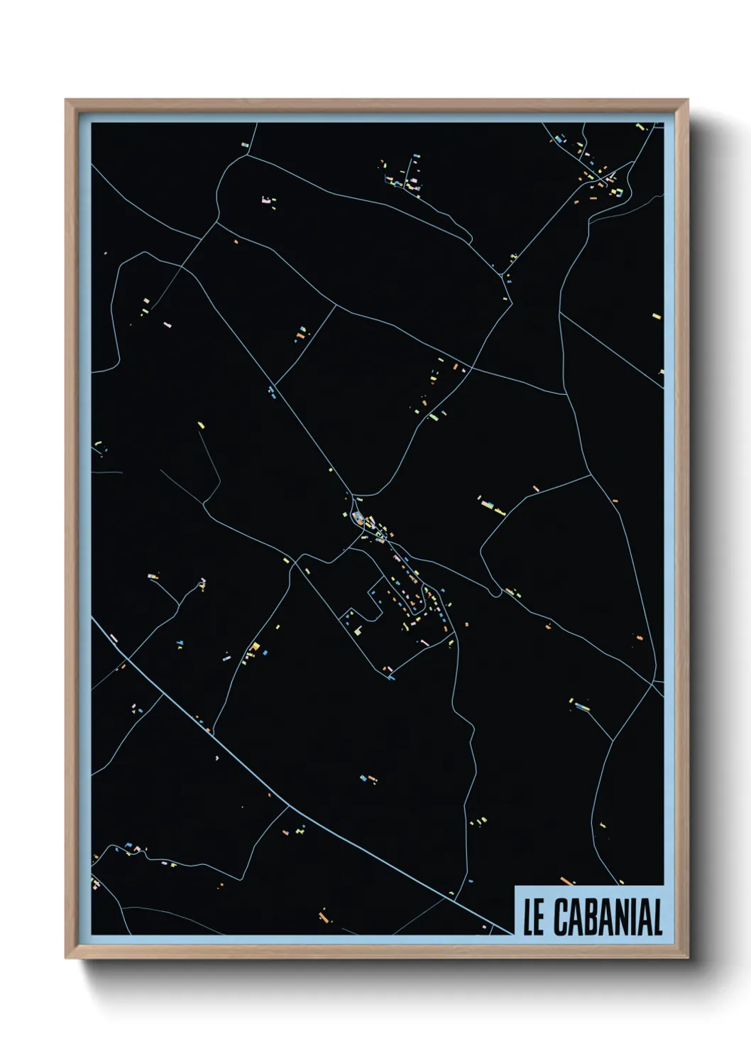 Une affiche de carte sur Le Cabanial