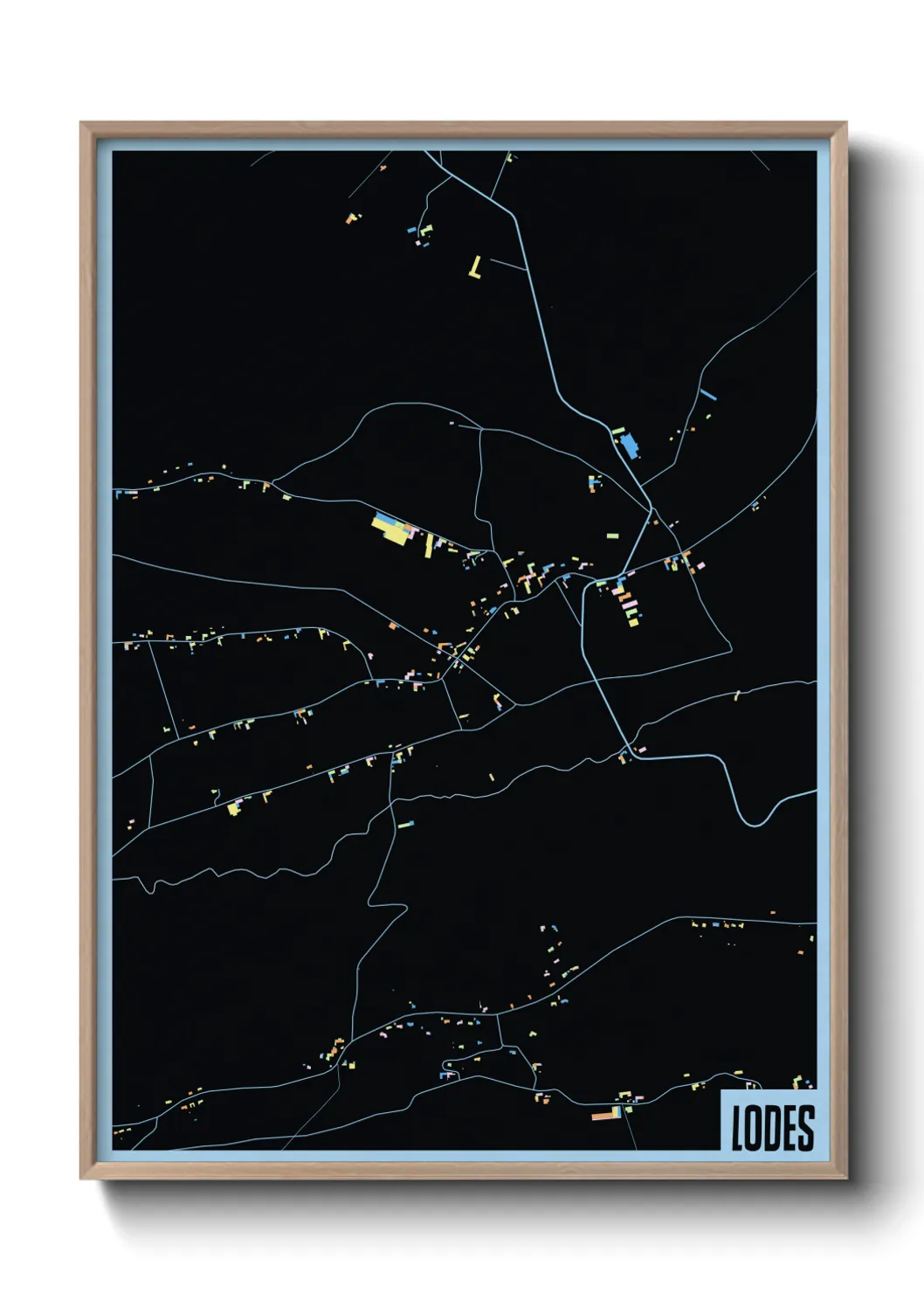 Une affiche de carte sur Lodes