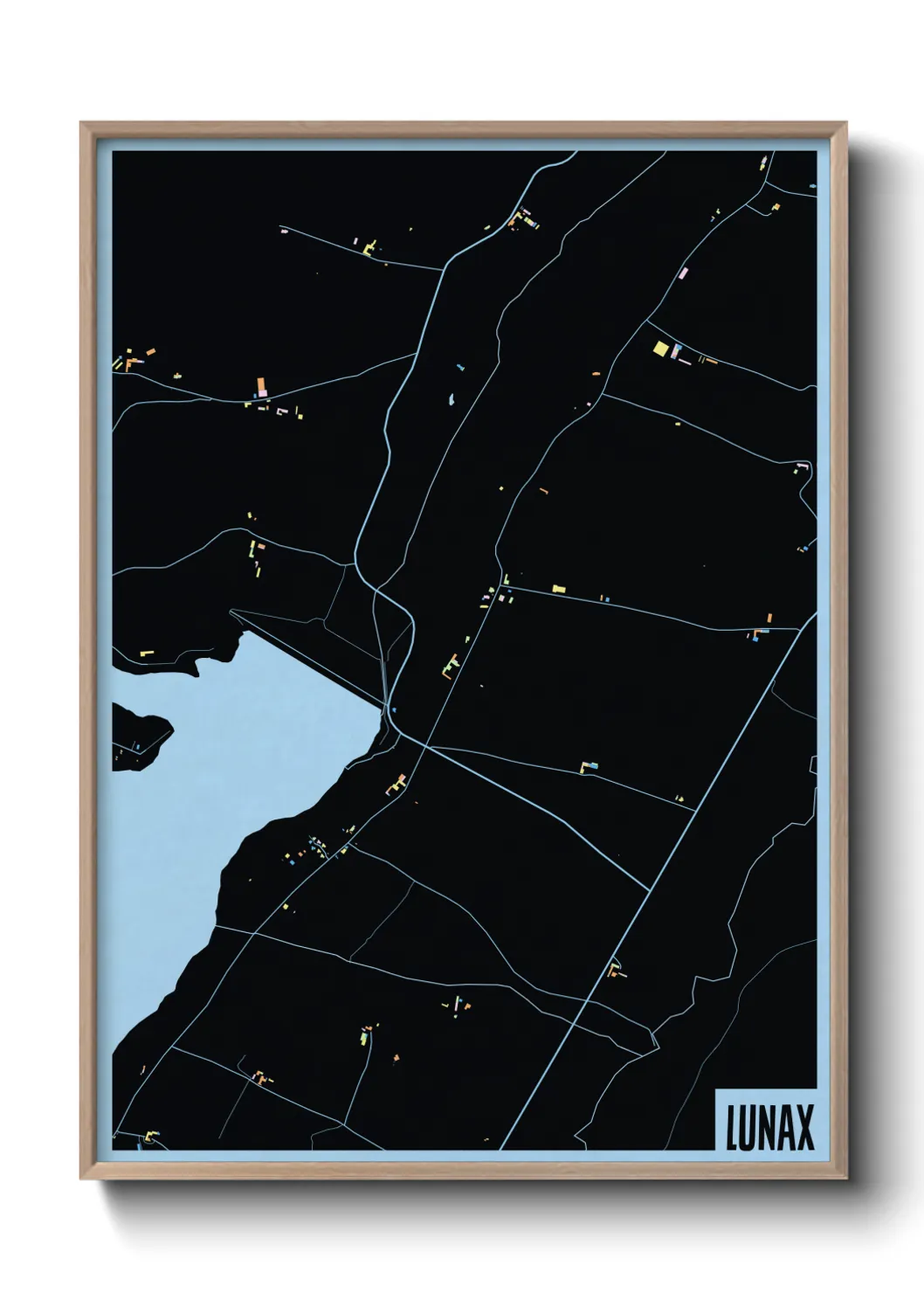 Une affiche de carte sur Lunax