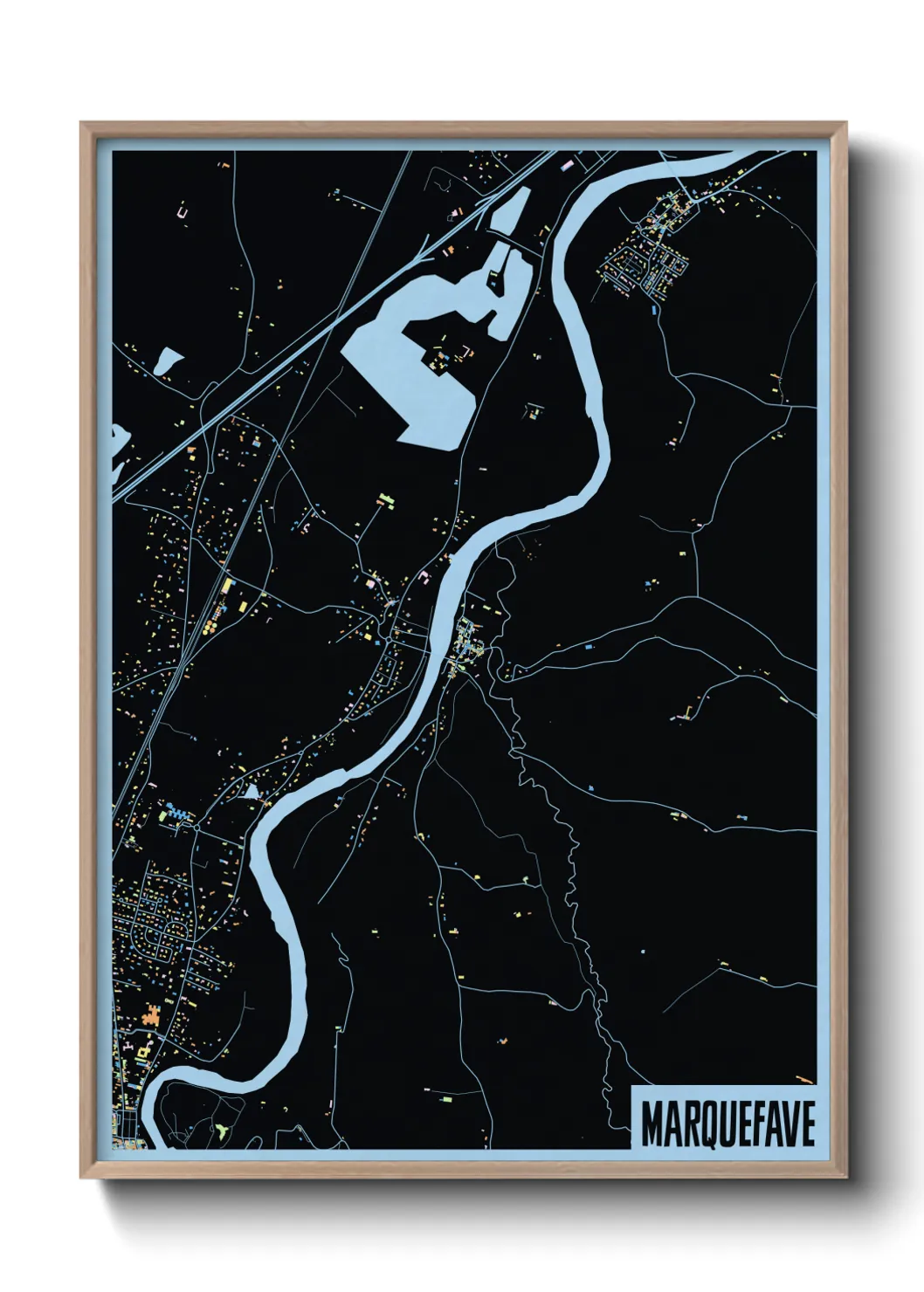 Une affiche de carte sur Marquefave