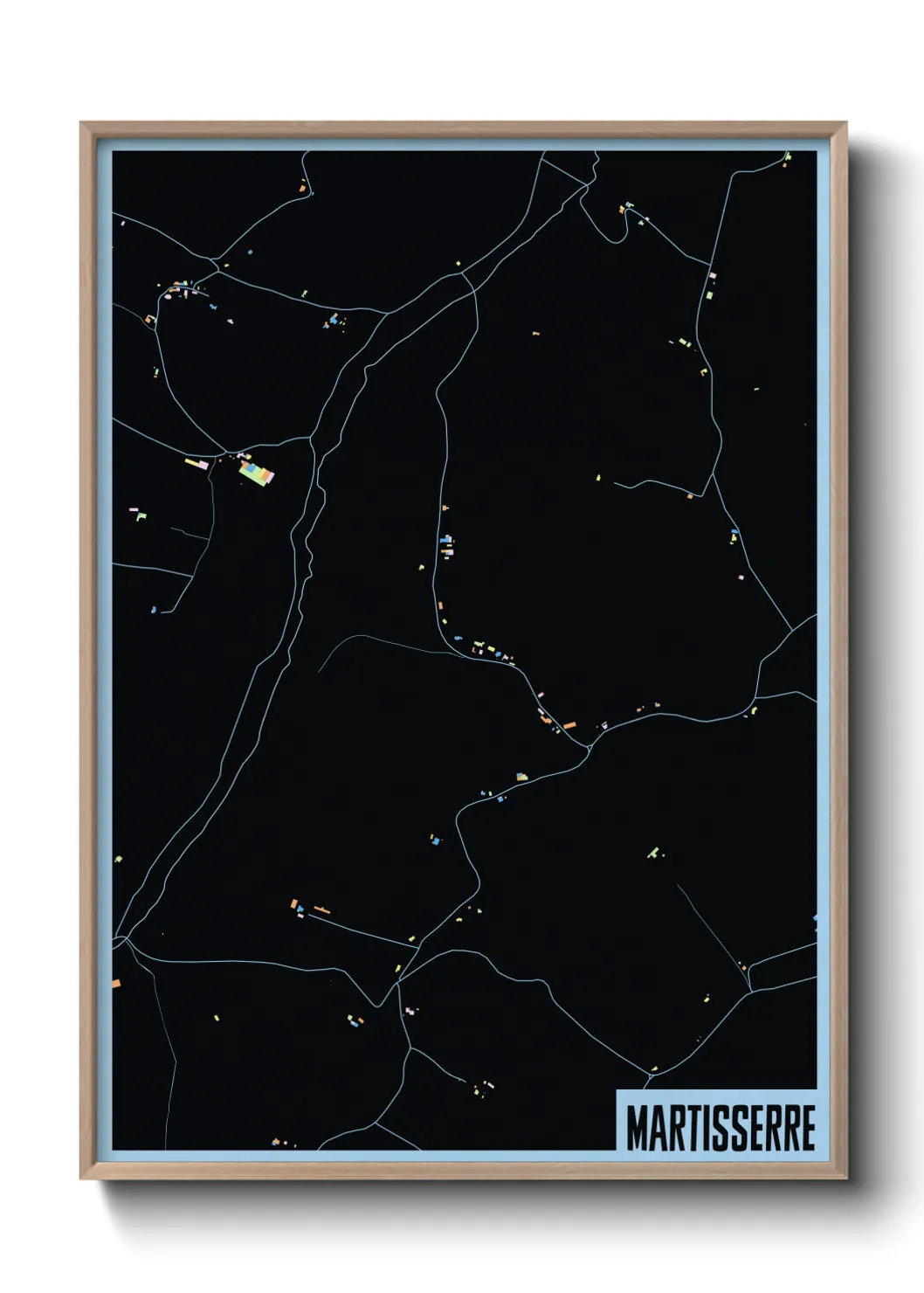 Une affiche de carte sur Martisserre