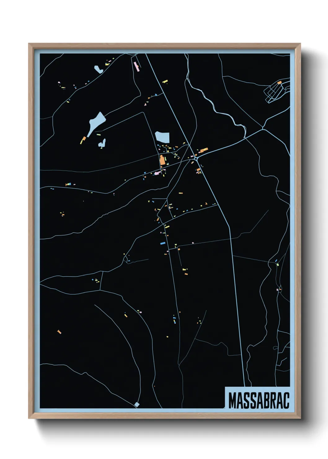 Une affiche de carte sur Massabrac