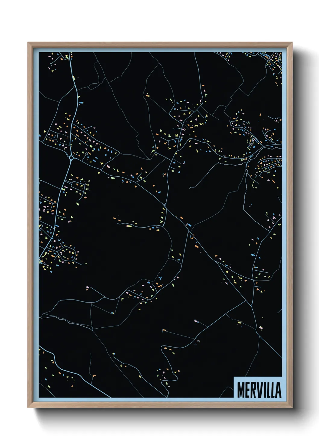 Une affiche de carte sur Mervilla