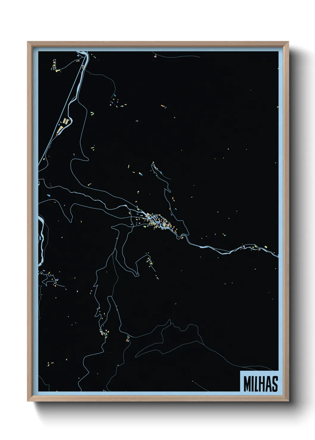 Une affiche de carte sur Milhas