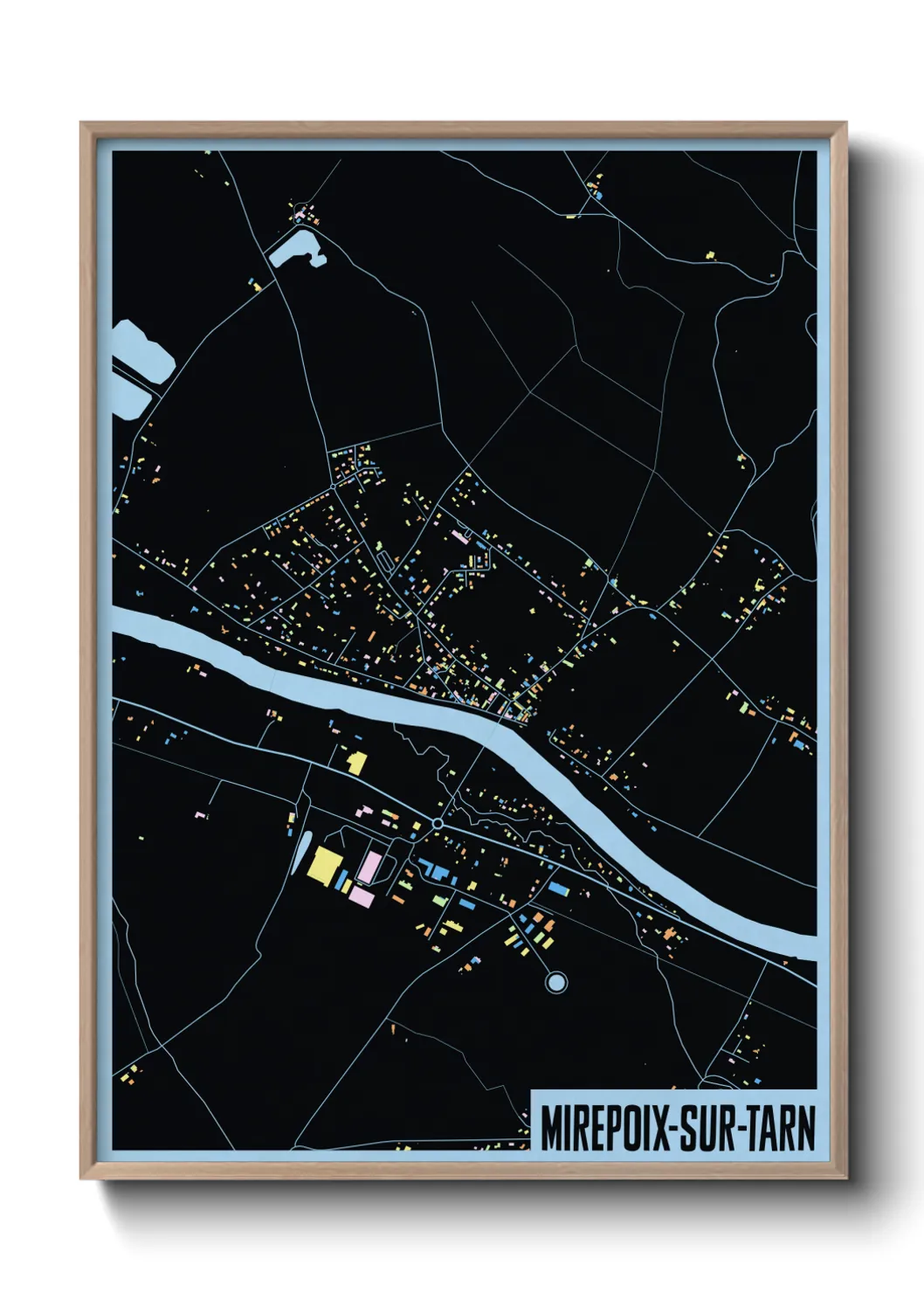 Une affiche de carte sur Mirepoix-sur-Tarn